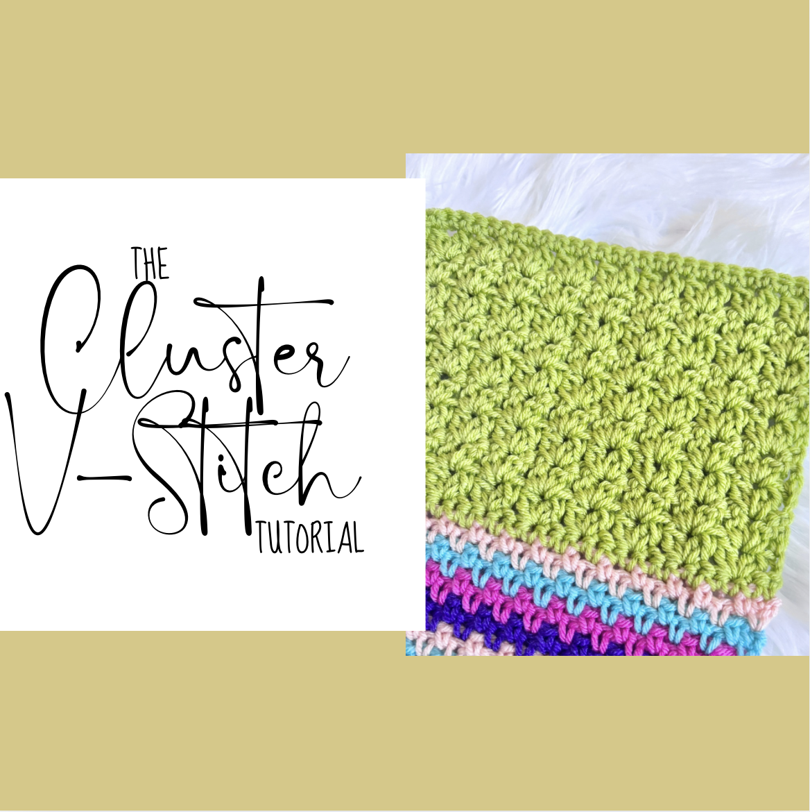 How to Crochet the Cluster V-Stitch