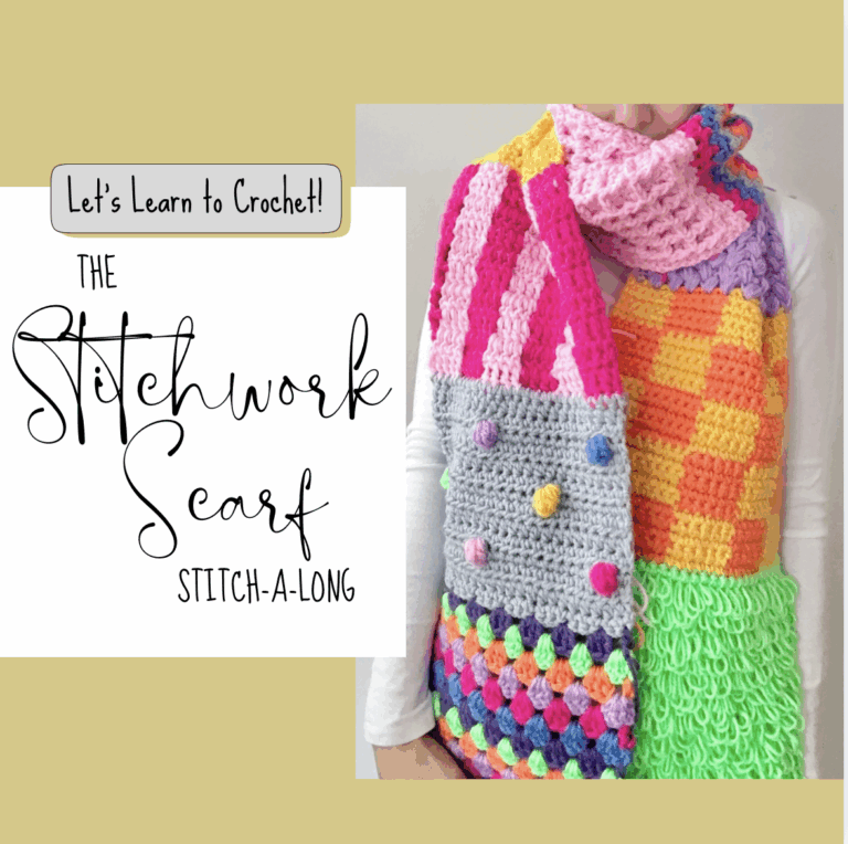 The Stitchwork Scarf: A FREE Learn to Crochet Stitch-a-Long