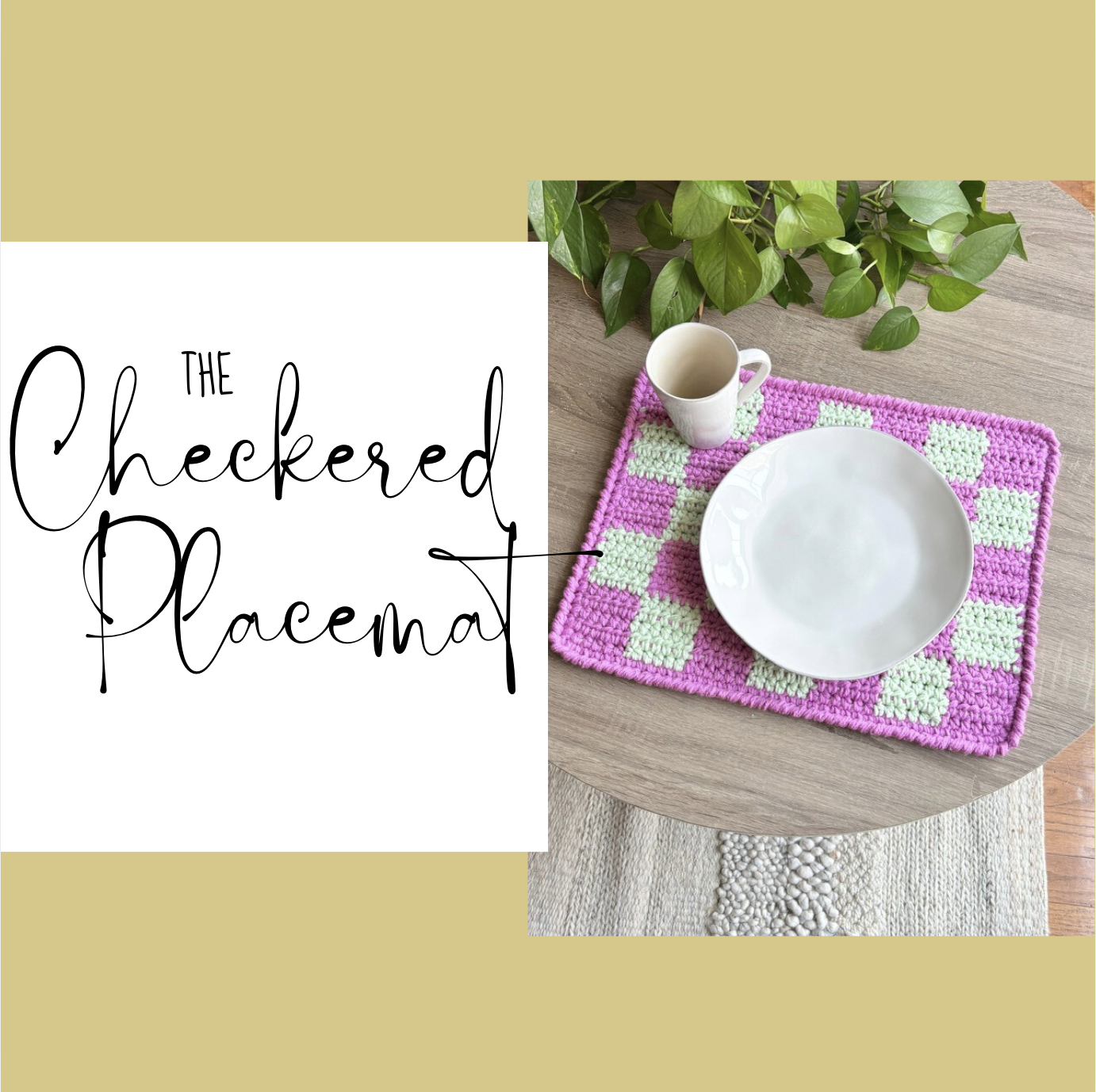 The Checkered Placemat: A FREE Checkered Crochet Pattern - Stuck on You ...